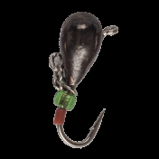 Мормишка Intech Ice Jig Капля з петелькою  ø5.0 (5шт) 1,9g №12 #13 черный ц