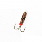 Мормишка Intech Ice Jig Чортик з насічкою ø3.0 (10шт) 0,8g 3х№14 #04 черный