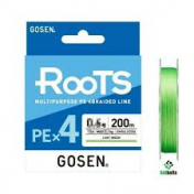 Шнур плетений Gosen RootsX4 Light green 200M 5,2 #0.6(12lb/5,2kg)