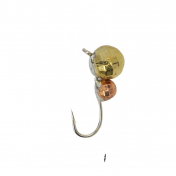 Мормишка Intech Ice Jig Мураха з петелькою(мілка грань) ø4.0*2.5 (10шт) 0,8g №16 #19 золото+медь