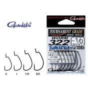 Гачок Gamakatsu офсетний WORM 322 Slim - 7 шт #1/0 (9шт)