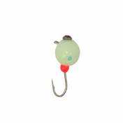 Мормишка Intech Ice Jig Кулька з петелькою 2Swar ø4.0(10шт) 0,65g №16 #28 фосфор об