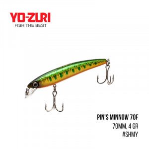 Воблер Yo-Zuri Pin'S Minnow 70F (70mm, 4 gr,) - магазин Fishingstock