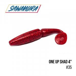 Виброхвост Sawamura One'Up Shad  4" (6 шт.) - магазин Fishingstock