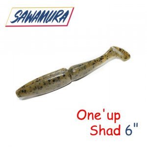 Виброхвост Sawamura One'Up Shad  6" (5 шт.) - магазин Fishingstock