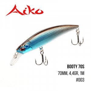 Воблер Aiko Booty 70S (70mm, 4,4gr, 1m) - магазин Fishingstock