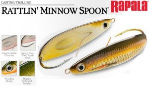 Воблер Rapala Rattlin' Minnow Spoon 08S (8 см, 16 гр) - магазин Fishingstock