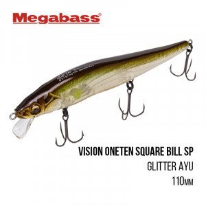 Воблер Megabass OneTen SQUARE BILL SP (110 mm, 13,2 gr,  0,3-1,2 m) - магазин Fishingstock