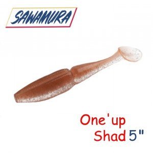 Виброхвост Sawamura One'Up Shad  5" (6 шт.) - магазин Fishingstock