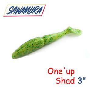 Виброхвост Sawamura One'Up Shad  3" (8шт.) - магазин Fishingstock