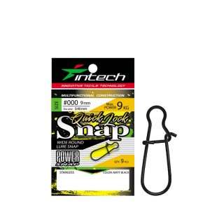 Застібка Intech Quick lock Snap Matt black (9 шт)