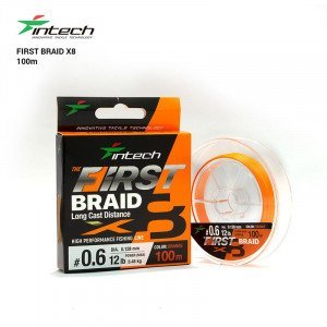 Шнур плетеный Intech First Braid X8 Orange 100m 