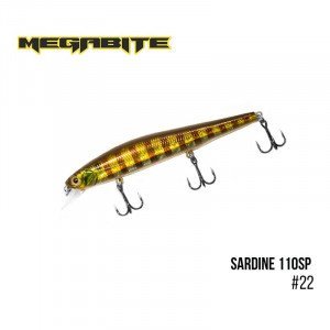 Воблер Megabite  Sardine 110SP (110 mm, 13.7 g, 1.2 m) - магазин Fishingstock