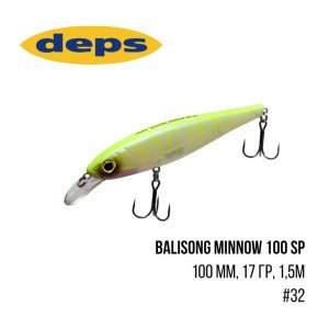 Воблер Deps Balisong Minnow 100 SP (100 мм, 17 гр, 1,5m) - магазин Fishingstock