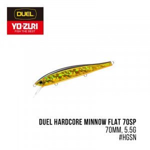 Воблер Duel Hardcore Minnow Flat 70SP (70mm, 5.5g,) - магазин Fishingstock