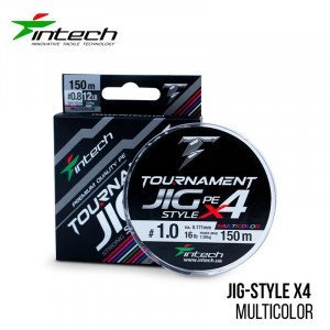 Шнур плетеный Intech Tournament Jig Style PE X4 Multicolor 150m 