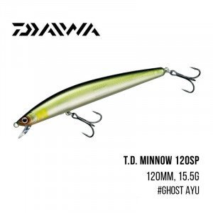 Воблер Daiwa T.D. Minnow 120SP (120мм, 15.5гр) - магазин Fishingstock