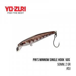 Воблер Yo-Zuri Pin'S Minnow Single Hook  50S (50mm, 2 gr, ) - магазин Fishingstock