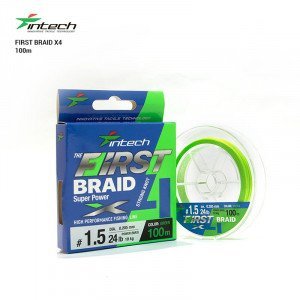 Шнур плетеный Intech First Braid X4 Green 100m 