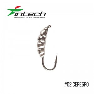 Мормишка Intech Ice Jig Личинка з петелькою L5.0 (1шт) - фото