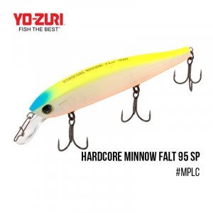 Воблер Yo-Zuri Hardcore Minnow Flat 95SP (95mm, 12 gr, 1 m) - магазин Fishingstock