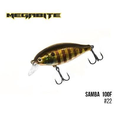 Воблер Megabite  Samba 100 F (60 mm, 12,5 g, 1 m)