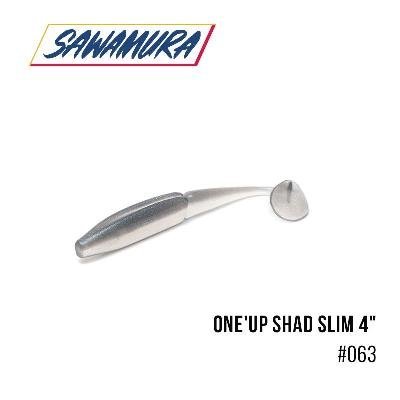 Виброхвост Sawamura One'Up Shad Slim  4" (6 шт.)