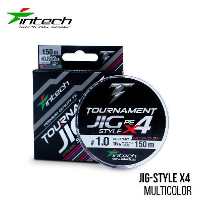 Шнур плетений Intech Tournament Jig Style PE X4 Multicolor 150m