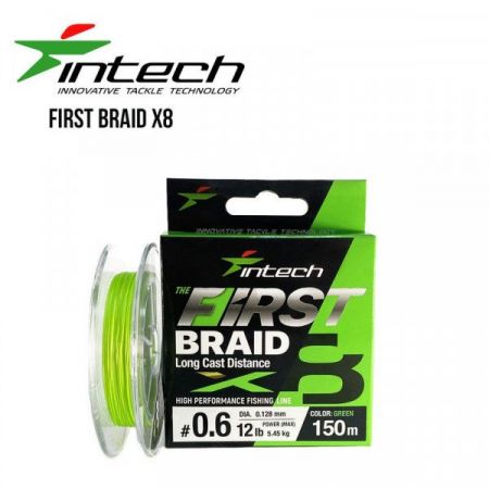 Шнур плетений Intech First Braid X8 Green 150m